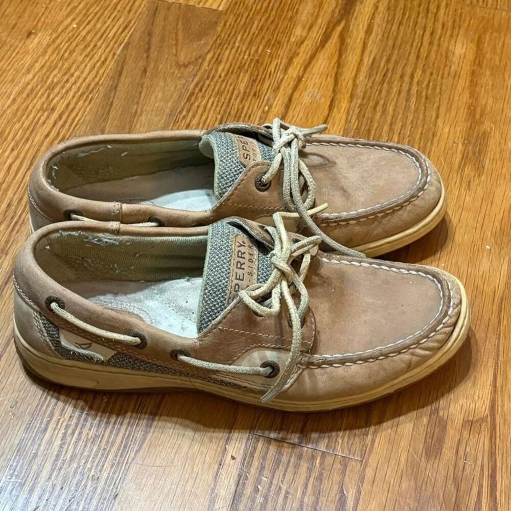 Sperry Top-Sider Kids Size 6M Brown Leather Boat Shoes